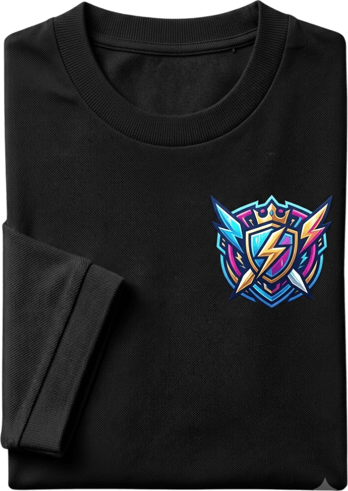Estampado a todo color DTF sobre una playera negra, colores vivos